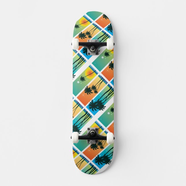 Skate com o gráfico tropical vibrante (Frente)