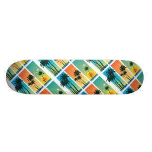 Skate com o gráfico tropical vibrante