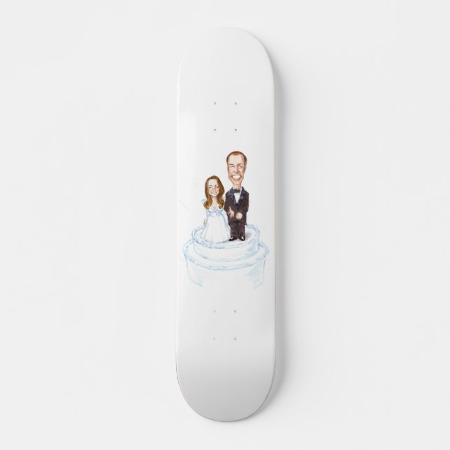 Skate Com Quadros Reais William & Kate (Frente)