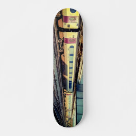 Skate Comboio Beige e Maroon