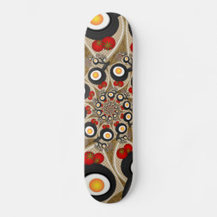 Skate Comida Engraçada De Arte Fractal, Tomates, Ovos