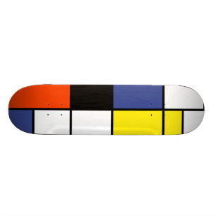 Skate Composição A de Piet Mondrian - Arte Moderna Abstr