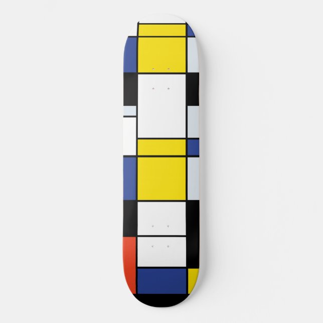 Skate Composição A de Piet Mondrian - Arte Moderna Abstr (Frente)