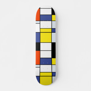 Skate Composição Piet Mondrian A - Arte Moderna Abstrato