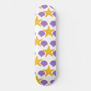 Skate Conchas Purpuras Estrelas-do-Mar Vida Marinha