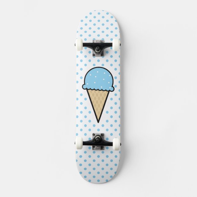 Skate Cone de Sorvete Azul Bebê (Frente)