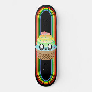 SKATE CONE DE SORVETE KAWAII DECK ARCO-ÍRIS