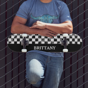 Skate Conselho branco e preto