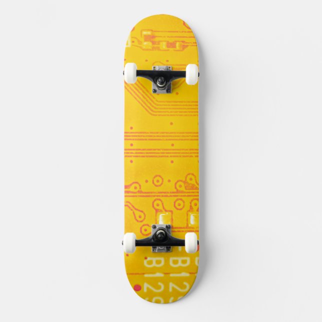 Skate Conselho de circuitos laranja e amarelo (Frente)