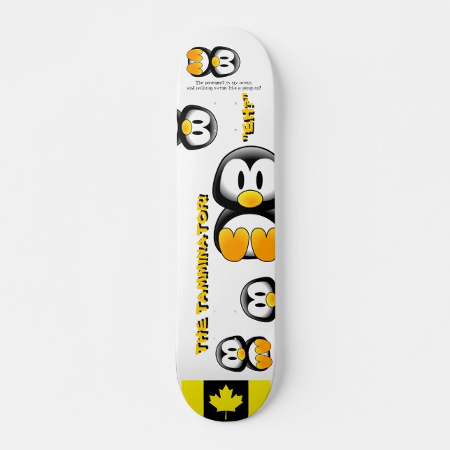 Skate Conselho de Pinguim Canadiano (Frente)