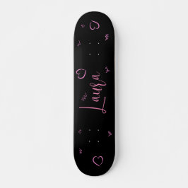 Skate Conselho Escuro, Preto, Rosa, Girly, Personalizado
