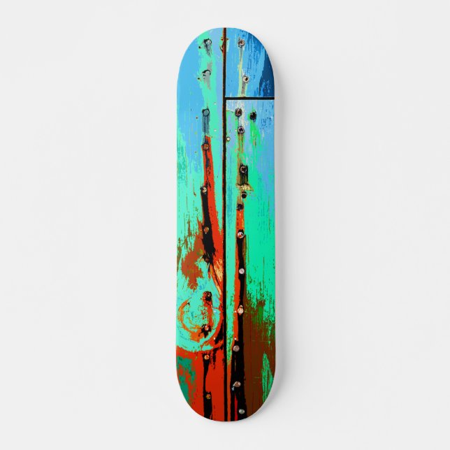 Skate Conselho Pintado de Madeira (Frente)