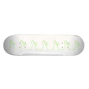 Skate Contorno de uma luz da lebre - verde