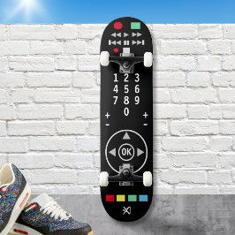 Skate Controle Remoto de TV Preto Moderno Elegante Legal