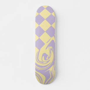 Skate Controlos e picos - Amarelo e púrpura do Pastel