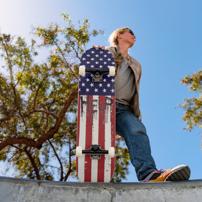 Skate Cool American Flag Help Skateboard! (Ao ar livre 1)