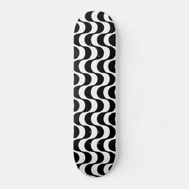 Skate Copacabana sidewalk conselho preto e branco (Frente)