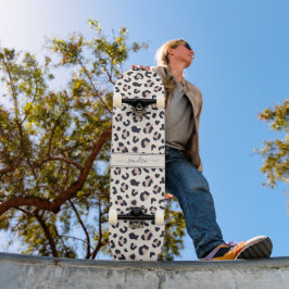 Skate Cor-de-rosa com impressão leopardo