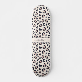 Skate Cor-de-rosa com impressão leopardo