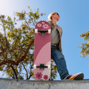 Skate Cor-de-rosa retrorreflector
