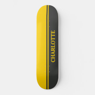 Skate Cor dividida em amarelo e preto