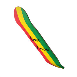 Skate Cor Rasta Cor Verde Amarelo Sinalizador Vermelho F