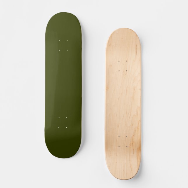 Skate Cor sólida verde-azeitona escuro (Frente)