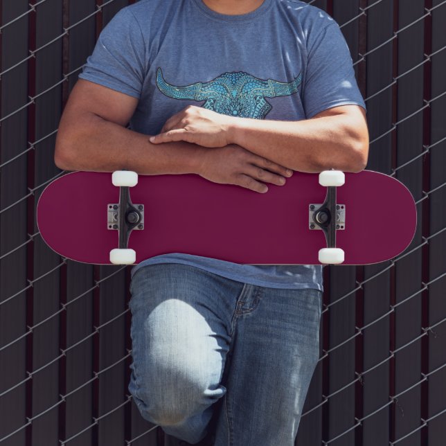 Skate Cor Sólido do Merlot | Clássico | Elegante (Ao ar livre 3)