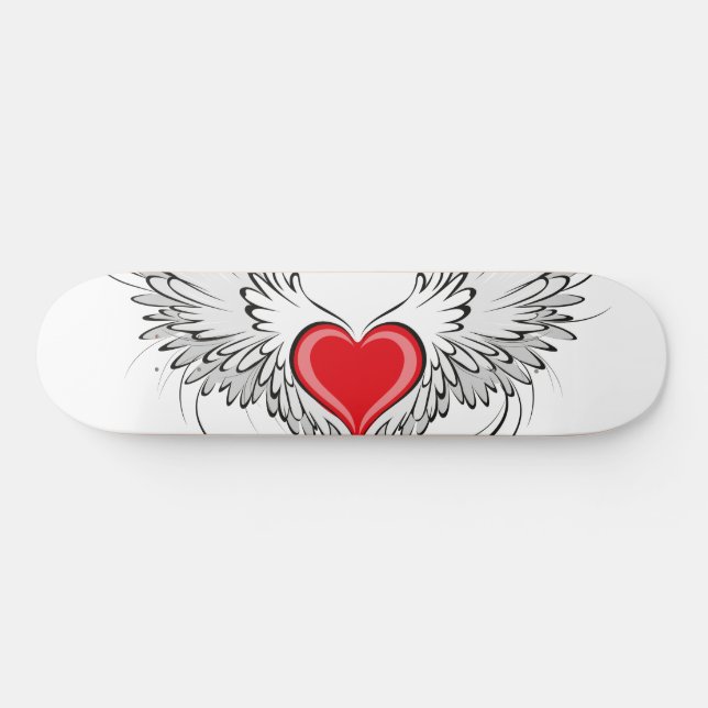 Skate Coração Anjo Vermelho com asas (Horz)