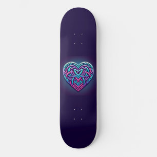 Skate Coração Celta com Azul Escuro