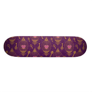 Skate Coração-chave-teste padrão