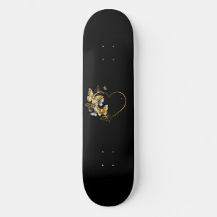 Skate Coração com Borboletas Ouros