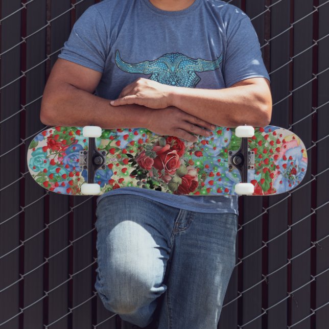 Skate Coração Floral na colagem (Ao ar livre 3)