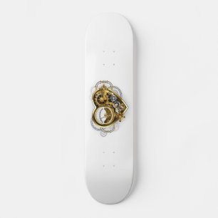 Skate Coração Steampunk com Manômetro