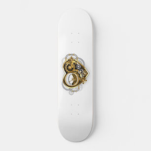 Skate Coração Steampunk com Manômetro