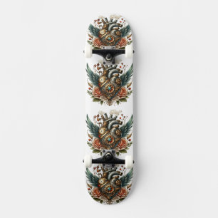 Skate Coração Steampunk: Ursos de Paixão