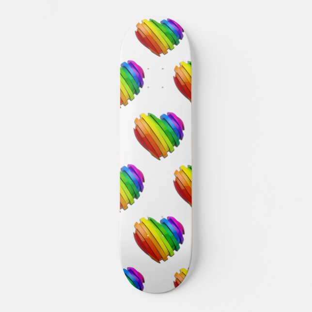Skate Coração tridimensional escultural do SlipperyJoe b (Frente)