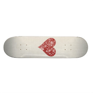 Skate Coração vermelho do Doodle