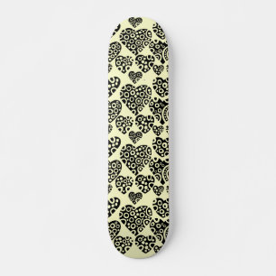Skate Corações em Creme