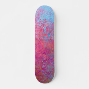 Skate Corante Magenta Sunset Abstrato acrílico brilhante
