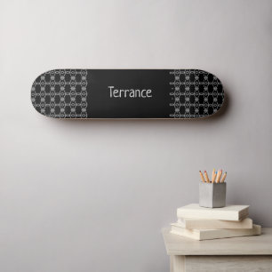 Skate Corda decorativa de cinza esgrima preto