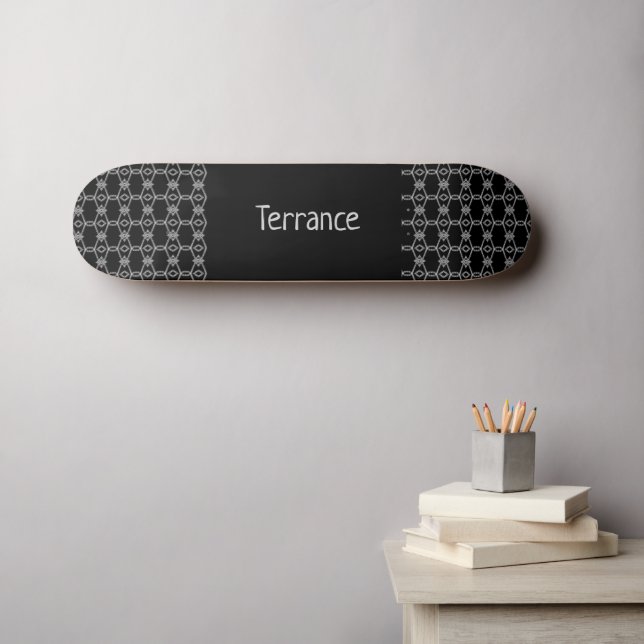 Skate Corda decorativa de cinza esgrima preto (Arte de parede (Horz))