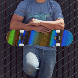 Skate Cores de Penas de Peacock de Arte Moderna