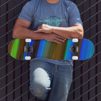 Skate Cores de Penas de Peacock de Arte Moderna
