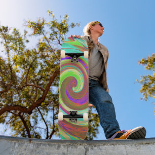 Skate Cores Legais de Outono em Retro Arte Líquida de Pi
