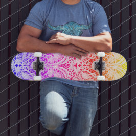 Skate Cores Quentes e Vibrantes Ombre e Renda Vintage