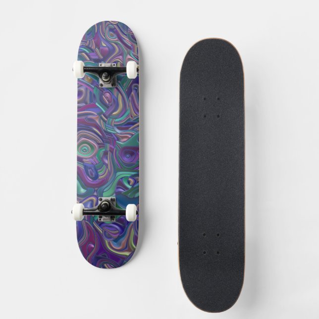 Skate Cores Trippy Giratórias em 3D (Frente)