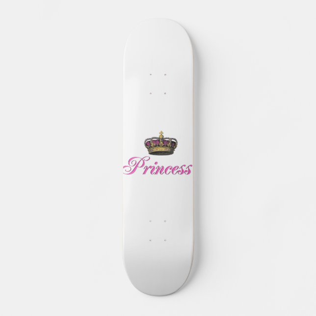 Skate Coroa da princesa no rosa quente (Frente)