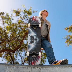 Skate Coruja Mística Cósmica Celestial