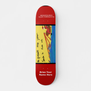 Skate Costume moderno da arte de Derp do papai noel dos